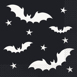 Black Bats Halloween Luncheon Napkins, 20ct