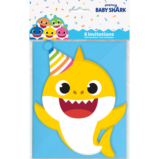 Baby Shark Invitations, 8ct