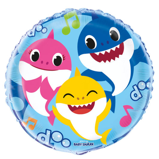 Baby Shark Round Foil Balloon 18
