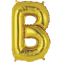Gold Letter B Shaped Foil Balloon 14