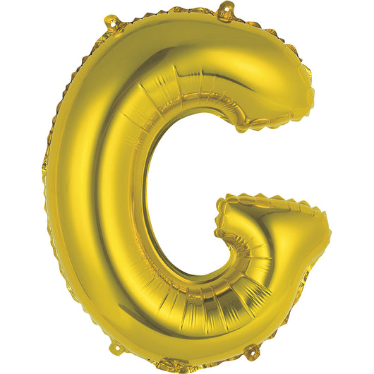 Gold Letter G Shaped Foil Balloon 14