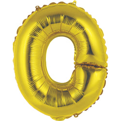 Gold Letter O Shaped Foil Balloon 14