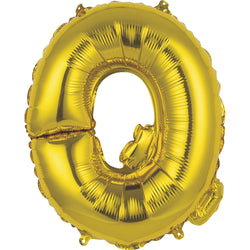 Gold Letter Q Shaped Foil Balloon 14