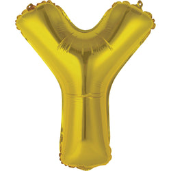 Gold Letter Y Shaped Foil Balloon 14