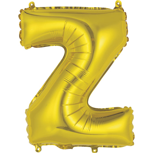 Gold Letter Z Shaped Foil Balloon 14