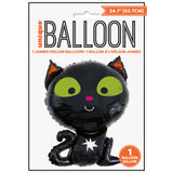 Black Cat Giant Foil Balloon 27", Packaged