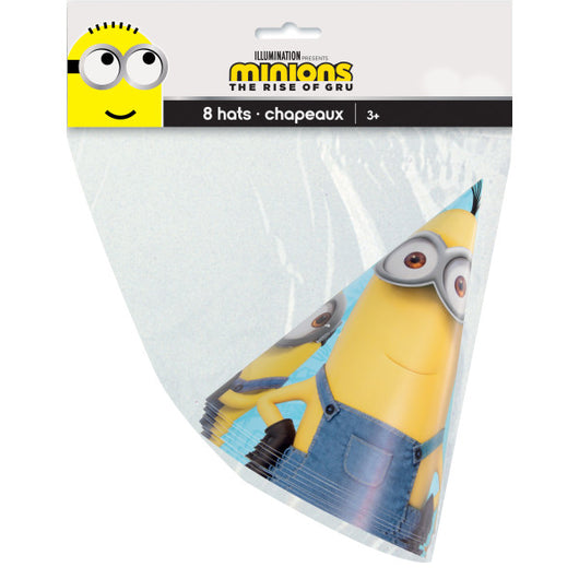 Minions 2 Party Hats, 8ct