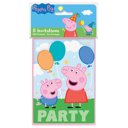 Peppa Pig Invitations, 8ct