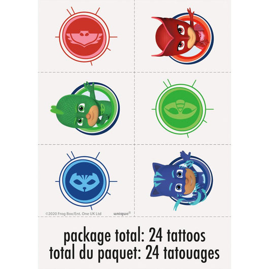 PJ Masks Tattoo Sheets, 4ct