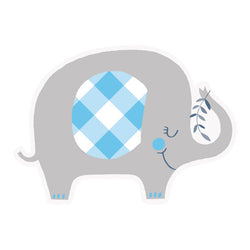Blue Floral Elephant Invitations, 8ct