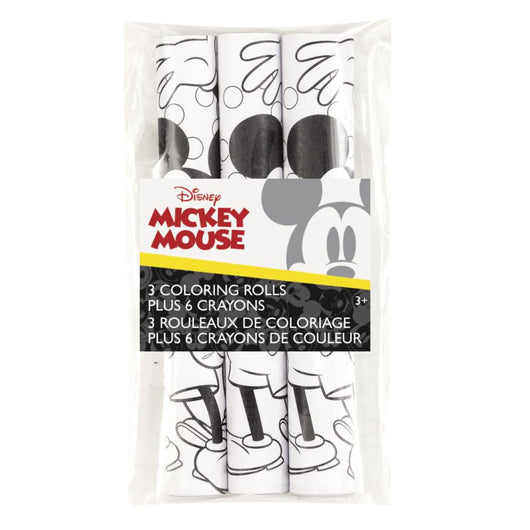 Disney Mickey Mouse Paper Coloring Rolls & Crayons, 3ct
