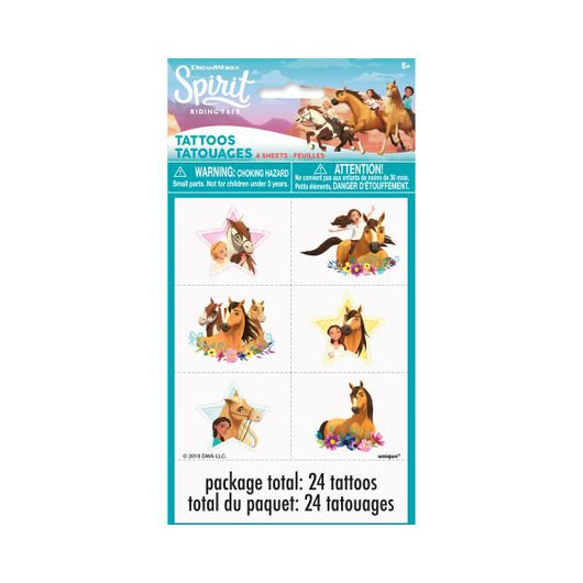 Spirit Riding Free Tattoos, 24ct