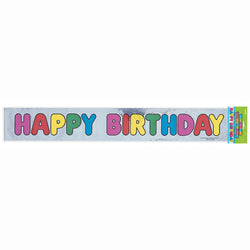 Foil Happy Birthday Banner, 12 ft