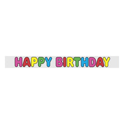 Foil Birthday Banner, 12 ft - Short Package