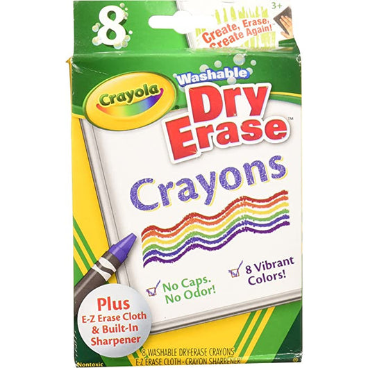 Crayola Dry-Erase Crayons, Large Size 8ct. (24)
