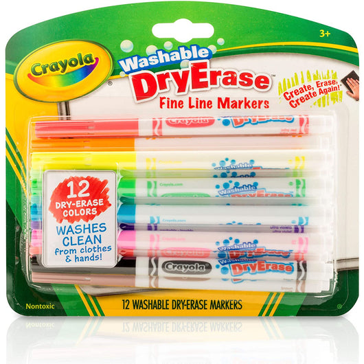 Crayola 12ct. Dry-Erase Fine Line Washable Markers (24)