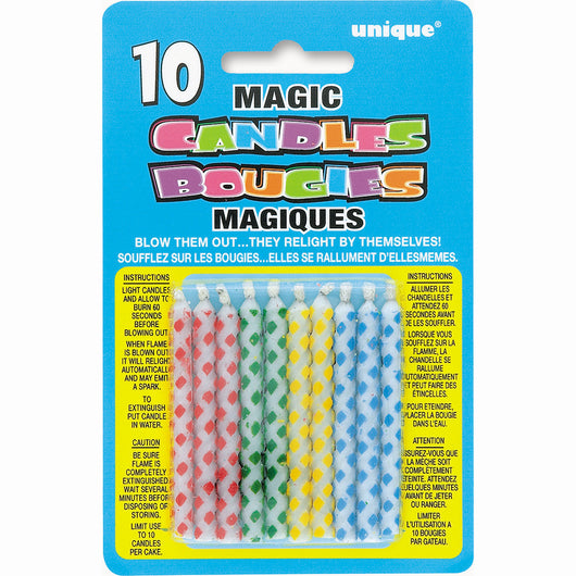 Diamond Dot Magic Birthday Candle, 10ct