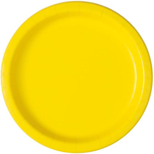 Neon Yellow Solid Round 7