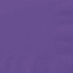 Neon Purple Solid Beverage Napkins, 20ct