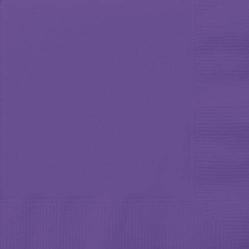 Neon Purple Solid Beverage Napkins, 20ct