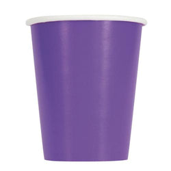 Neon Purple Solid 9oz Paper Cups, 14ct