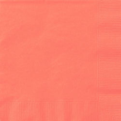 Coral Solid Luncheon Napkins, 20ct