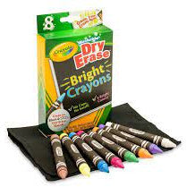 Crayola Dry-Erase Crayons, Brights, Large Size 8ct. (24)