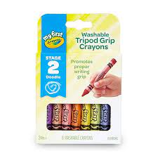 Crayola My First Crayola Washable Tripod Grip Crayons, Stage 2 8ct. (24)